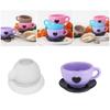 Silicone Teacup Candle Holder Mold Handmade Tray Moulds Silicone Texture Suitable for Craft and Handmade Decorations