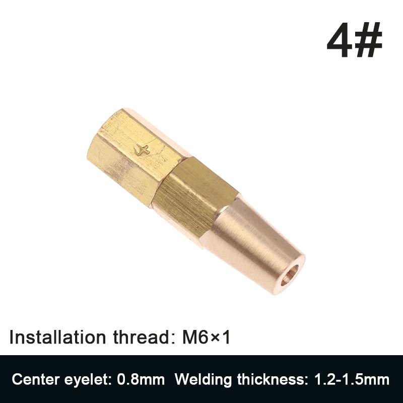Copper Propane Welding Nozzle Tip Set - 0.5/0.6/0.7/0.8/0.9mm Replacement Parts for H01-2 Gas Welding Torch Holder Accessories