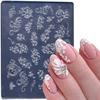 3D Silicone Nail Carving Mold Snowflakes Winter Mould Stamping Design Gel Stencils DIY Manicure Accessory Tools Multi-Designs
