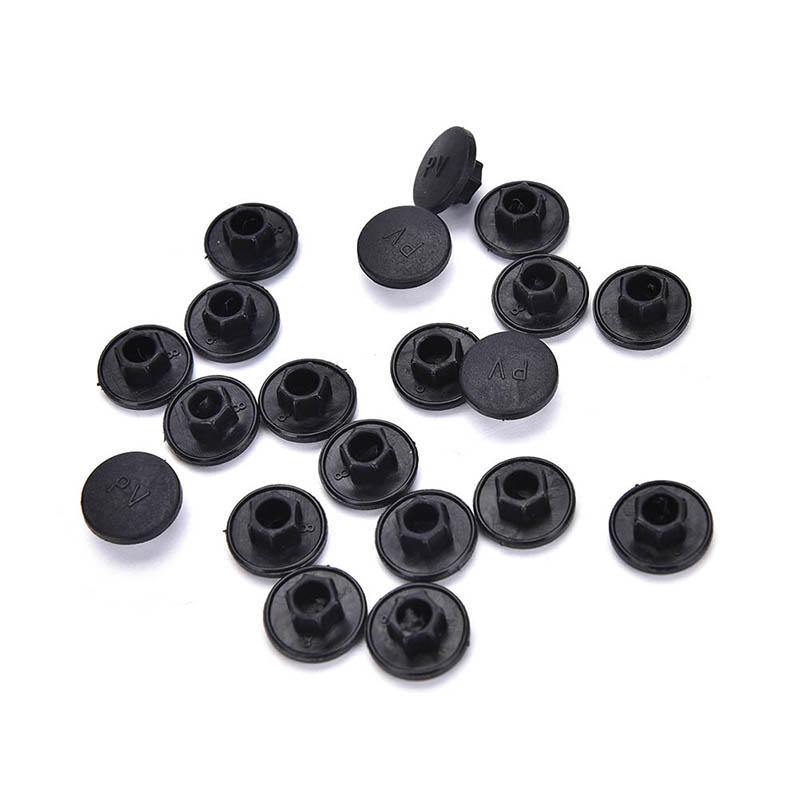 20 шт. черный шестигранный болт с шестигранной головкой, гайка, защитная крышка с шестигранной головкой