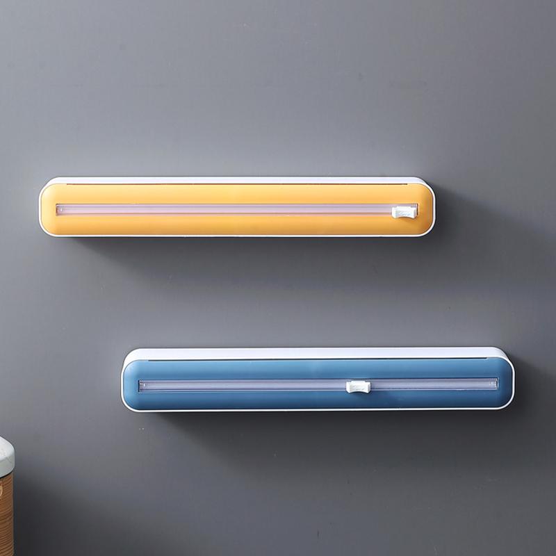 2 в 1 резак для пищевой пленки, присоска для хранения пищевой пленки, диспенсер для пищевой пленки, резак-слайдер, органайзер для упаковки Saran, кухонный инструмент