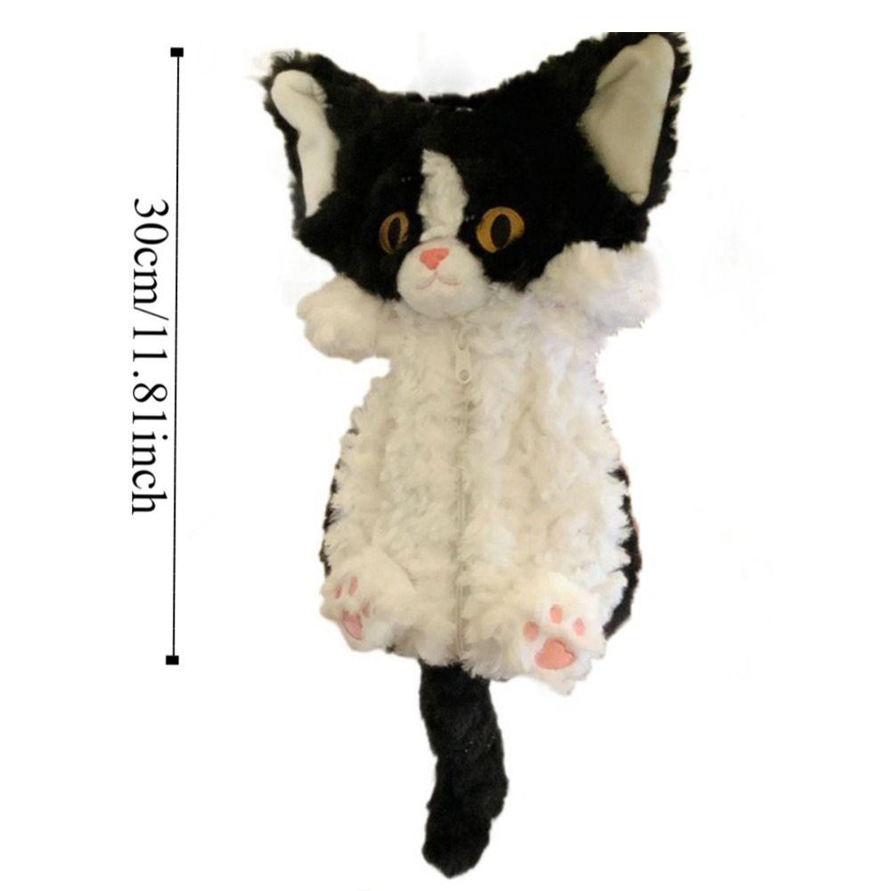 Имитация куклы кошки пенал длиннохвостая кошка пенал милая кукла кошки сумка для канцелярских товаров канцелярские товары