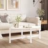 VidaXL Coffee Table White 118x63x45 Cm Solid Pine Wood 822318