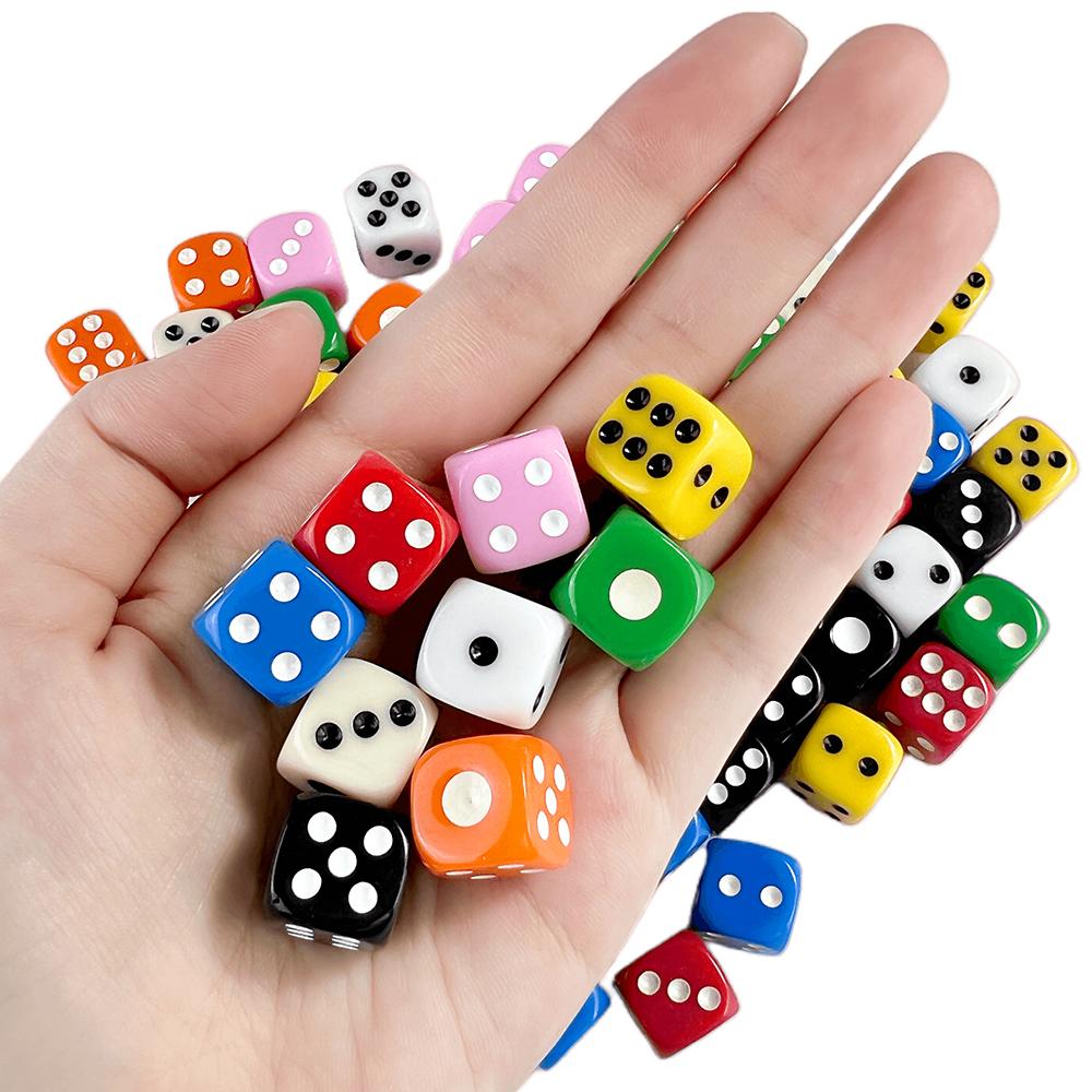 D6 Gambling Small Dice 14mm 10PCS Standard Dot Accessories for Gambling, Tabletop Game