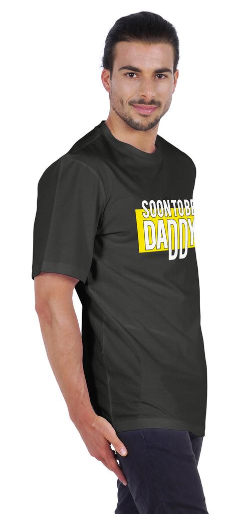 Inkmeso Men's Graphic Printed "Soon To Be Daddy" Pregnancy Announcement Tshirt Crew Neck Tee For Being
