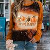 Fall Autumn Women'S Fashion O Neck Long Sleeve T-Shirt Loose Clothes Pumpkin Print T Shirt For Girls Street