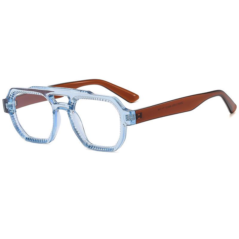 Ретро Модные Очки с Двойной Перекладиной: Универсальные, блокирующие синий свет, оправы высокого класса для повседневной носки, готовы для установки линз по рецепту.