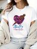 Leisure Fashion Short Sleeve  T-shirt Summer Brand Streetwear Women's Buffy The Vampire Slayer Heart Pencil T-Shirt Aesthetic