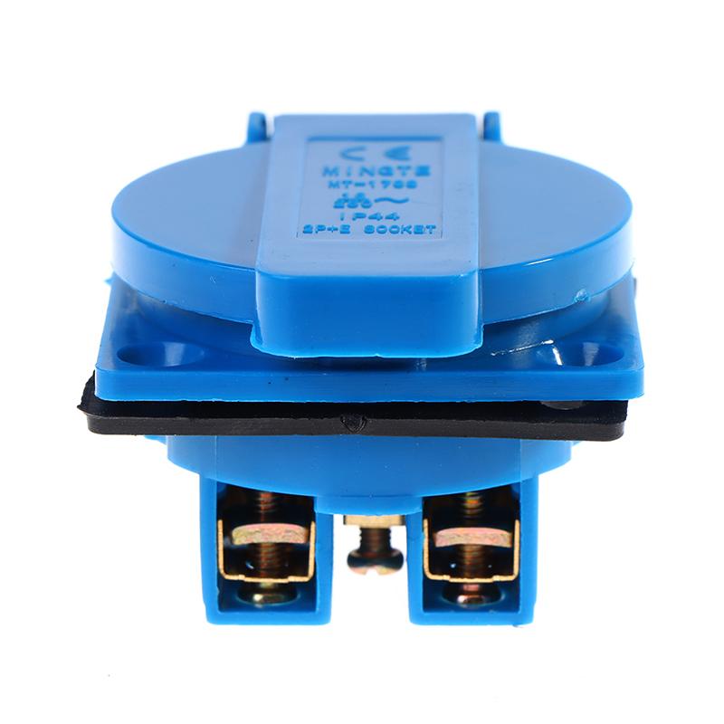Промышленная водонепроницаемая розетка, европейская розетка, медный контактный корпус, европейская вилка