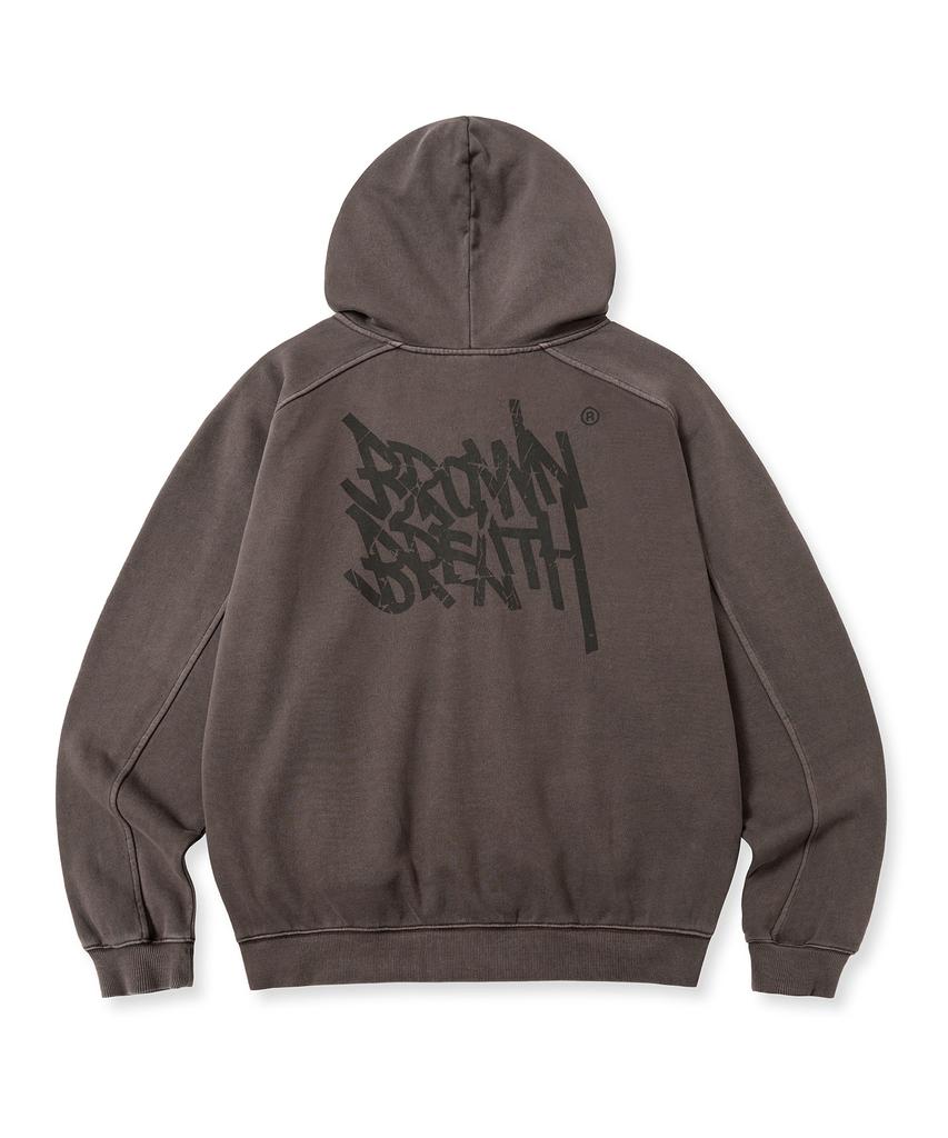 Худи с молнией Brownbreath Pigment Tag - Коричневый