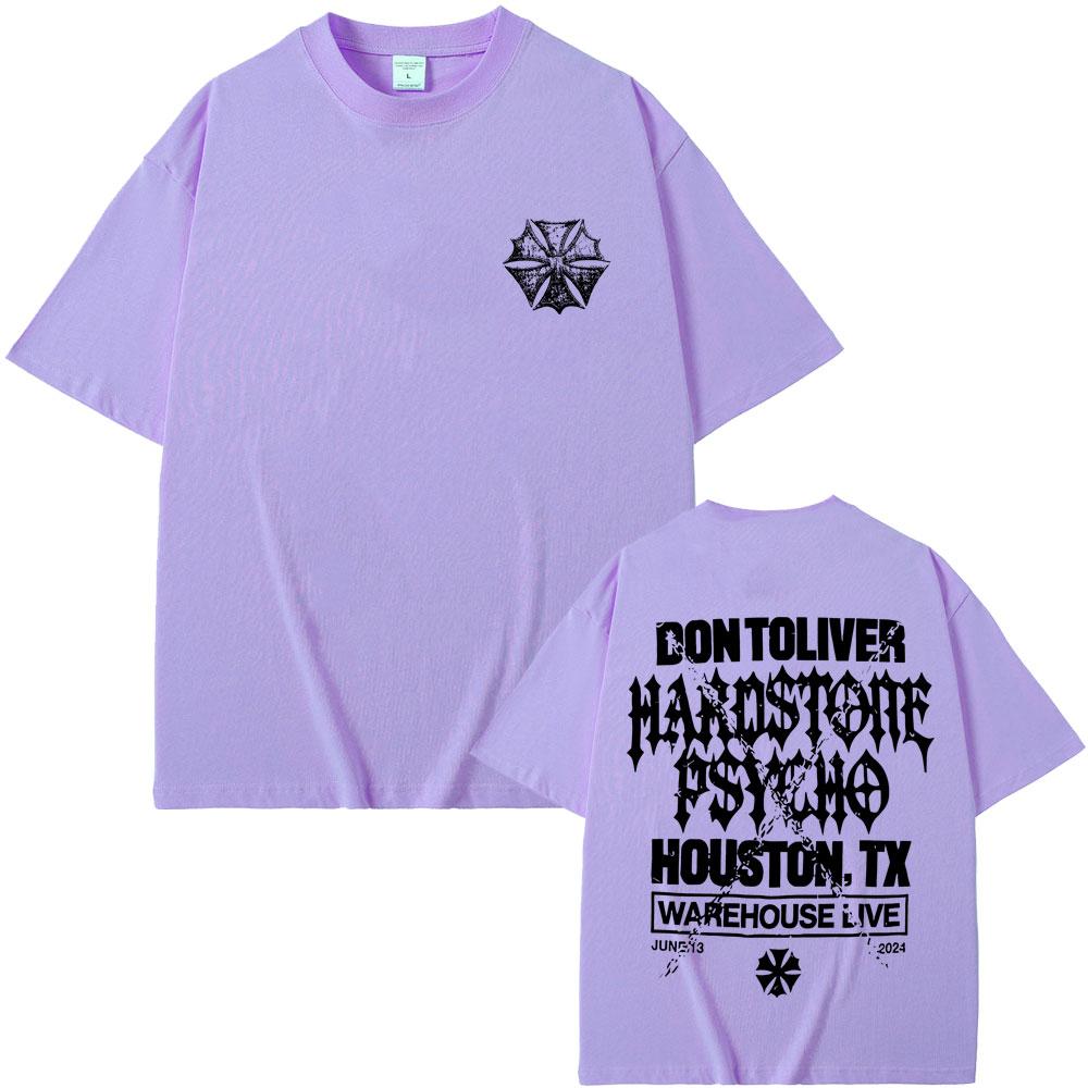 Рэпер Дон Толивер Hardstone Psycho Графическая футболка Мужская Хип-хоп Оверсайз Готическая футболка Мужская Винтажная Панк-рок Футболка