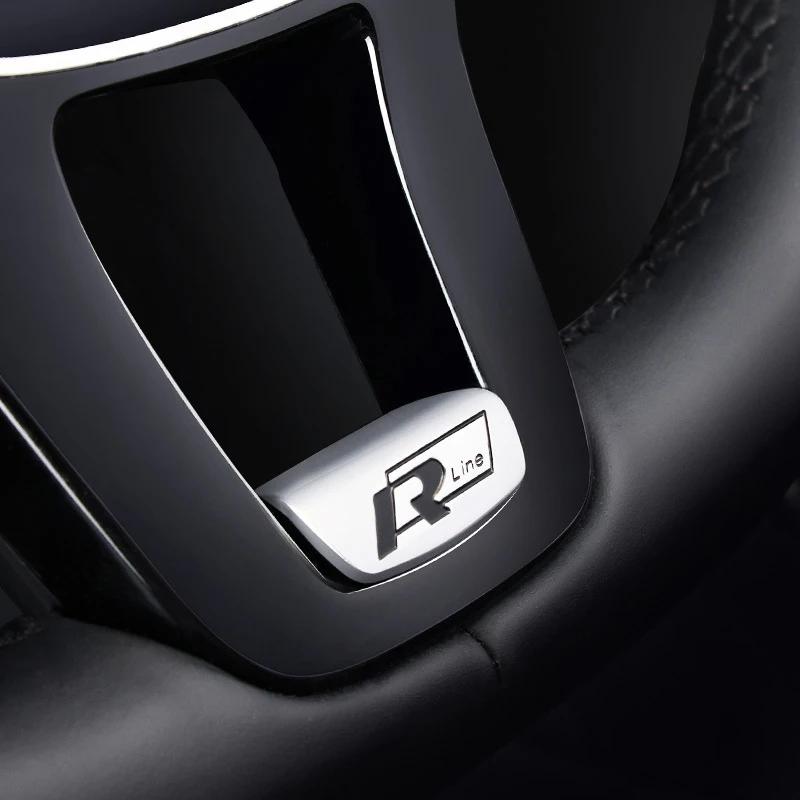 EPYFH1 VW 2026 Hot 3D Metal R R line GTI Badge Steeling Wheel Cover Stickers Car Styling For VW Golf GTI Sportsvan Sagitar Magotan B8 T