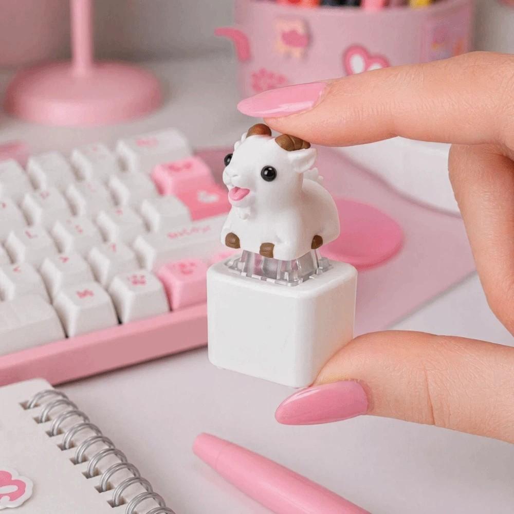 Sheep Design Little Lamb Pressing Sound Keychain Clicky Button Fidget Clicker Keychain Anti Angst