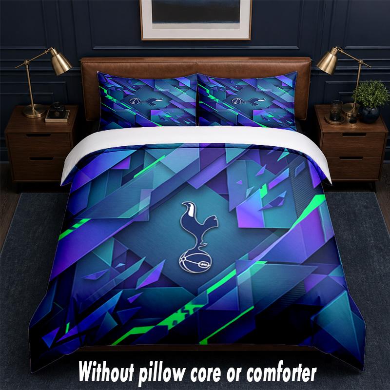 Tottenham Hotspur Design Bed Bedding Set 1 Duvet Cover + 2 Pillowcases Soft Breathable Household Bed Linens