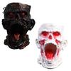 Horror Theme Stationery Holder Gothic Skull Pen Holder, Realistic Zombie Head Makeup Brush Organizer, Large Capacity Desktop Functional Stand Storage
