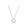 High-end hot-selling new accessories light luxury lip chain rhombus pendant s925 sterling silver necklace women's versatile