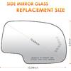 Left Drive+Passenger Right Side Mirror Replacement Glass Compatible With 2003-2006 Chevrolet Silverado Suburban Tahoe GMC Sierra Yukon Heated Mirror