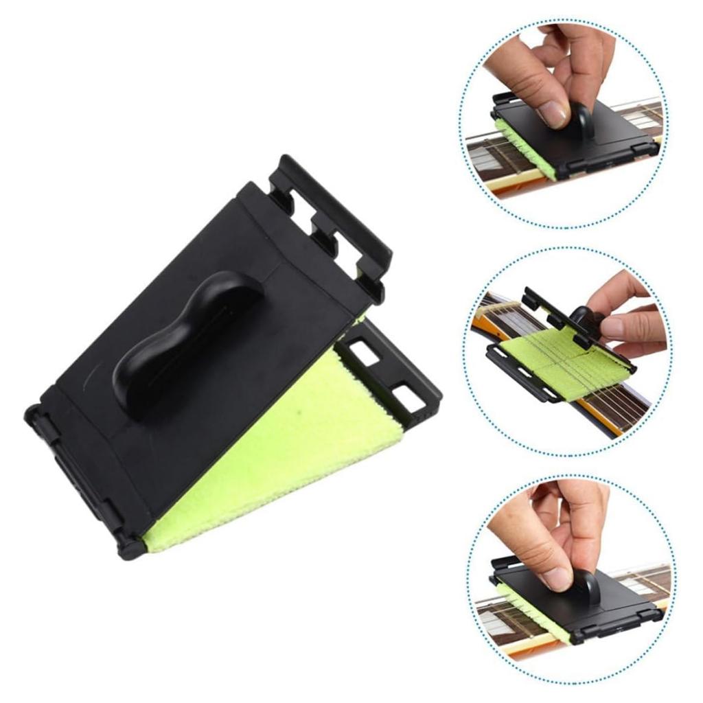 Флосс для ладов, Очиститель струн гитары Для обслуживания накладки грифа и грифа Многоразовый чистящий инструмент для гитары, баса, укулеле