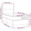 VidaXL Slat Bed Base with Mattress and LED, Upholstered Bed, Single Bed, Adult Bed for Interior Bedroom, 3135319