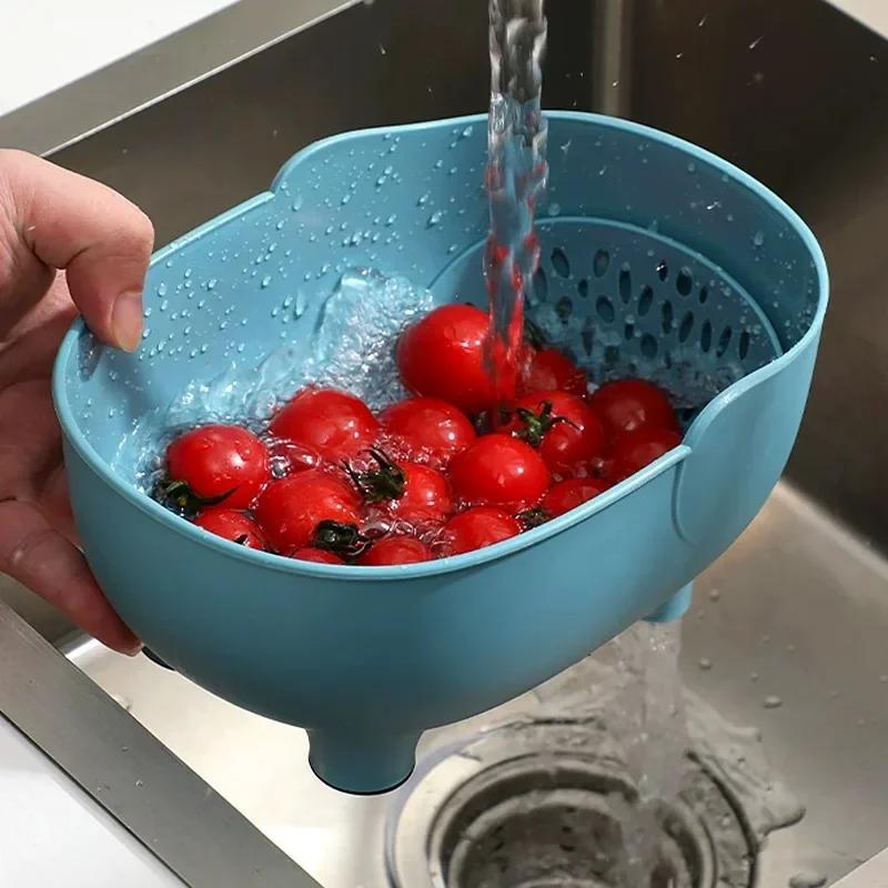 Kitchen Sink Drain Basket Elephant Drain Basket Multifunctional Home Kitchen Living Room Vegetable and Fruit Washing Baske