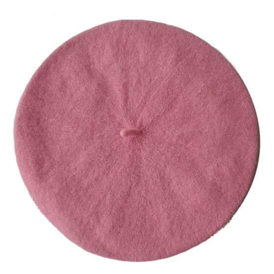 Женский однотонный теплый зимний берет для девочек, шапка-бини французского художника, лыжная шапка