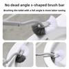 S-образная туалетная щетка, настенные чистящие щетки, щетка с длинной ручкой и мягкой щетиной, 360° без мертвых углов, аксессуары для ванной