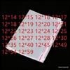 100 Transparent OPP Bags, 12CM Width, PP Plastic with Adhesive