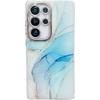 Suitable for Samsung S25ultra Mobile Phone Case Marble S23 Electroplated Fine Hole Full Package Anti Fall A56 Ring Support