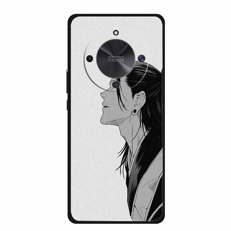 Чехол для телефона для Honor X70 5G 2025 Чехол X 70 Coque Цветы Черный Силикон Мягкая Задняя крышка для Honor X70 Чехлы HonorX70 Funda 6.79"