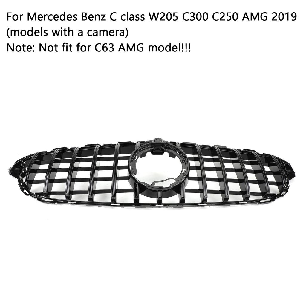 GTR Style Grill Grille W/Camera fit Mercedes-Benz W205 C205 A205 2019