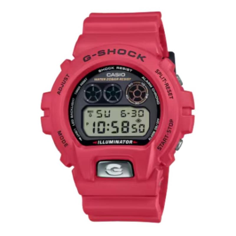 Casio Серия 6900 Повседневные 200м Водонепроницаемые Кварцевые Ремешок из Смолы Унисекс Серый Циферблат DW-6900TR-4JR
