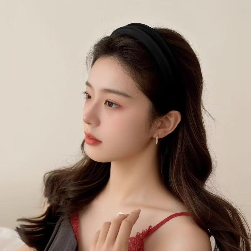 Однотонные повязки на голову с высоким черепом, повязки для умывания, женские повседневные аксессуары для прессования волос для вечеринок