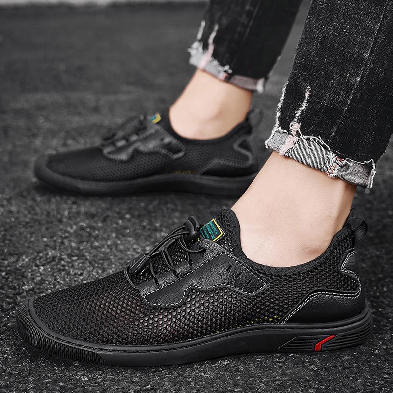 Shoes men's shoes breathable mesh sports leisure outdoor mesh shoes men's lightweight versatile hollow thin mesh