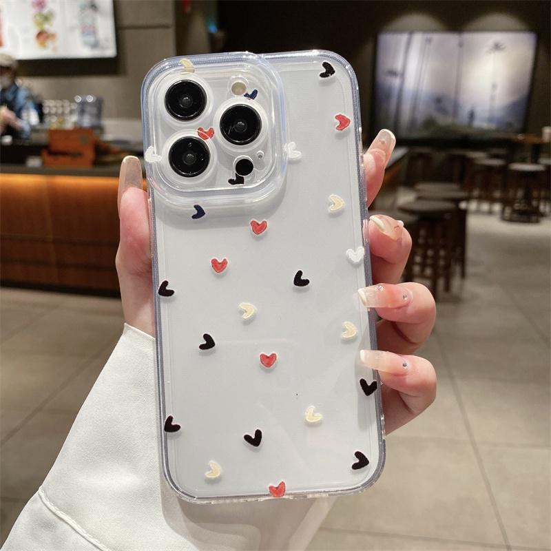 Чехол для телефона для iPhone 17 16 15 11 13 12 14 Pro Max 16e 17E Air Мягкий ТПУ Прозрачный Цветной Любовь продвинутый Чехол