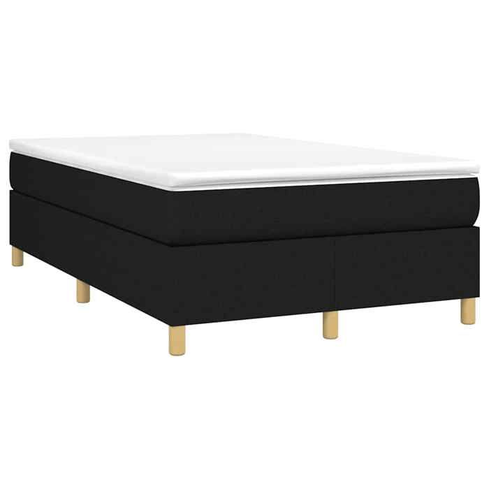 Maison Exclusive - Sommier à lattes de lit avec matelas noir 120x190 cm tissu