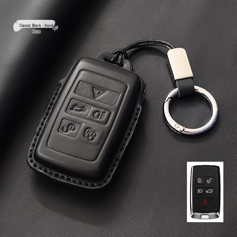 Чехол для ключей Land Rover Range Rover, Velar, Evoque, Discovery 4 и 5, Discovery Sport, Jaguar - Премиальный корпус из коровьей кожи