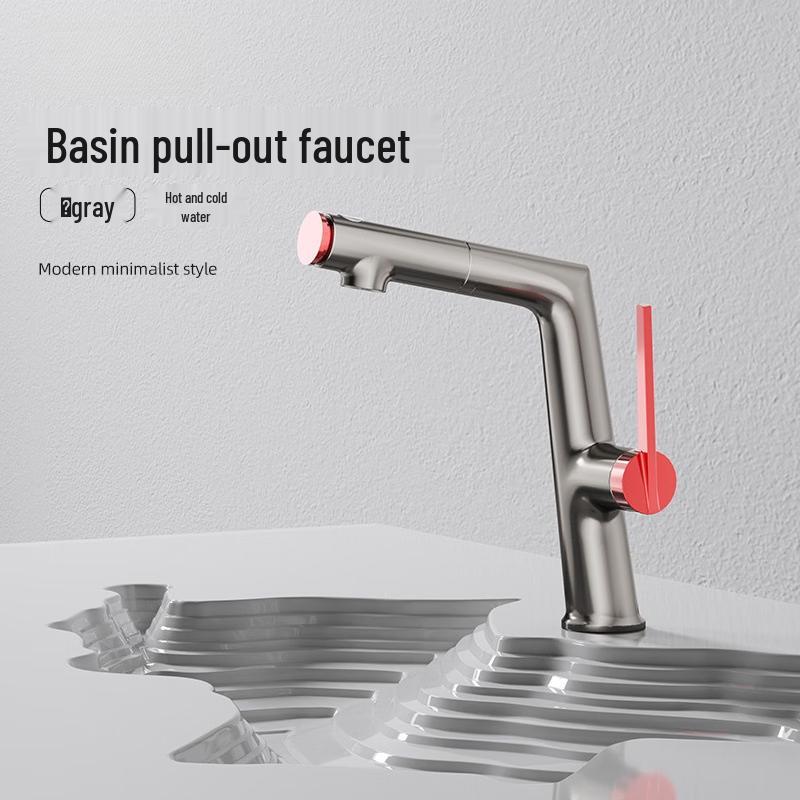 Versatile Pull-Out Kitchen and Bathroom Faucet