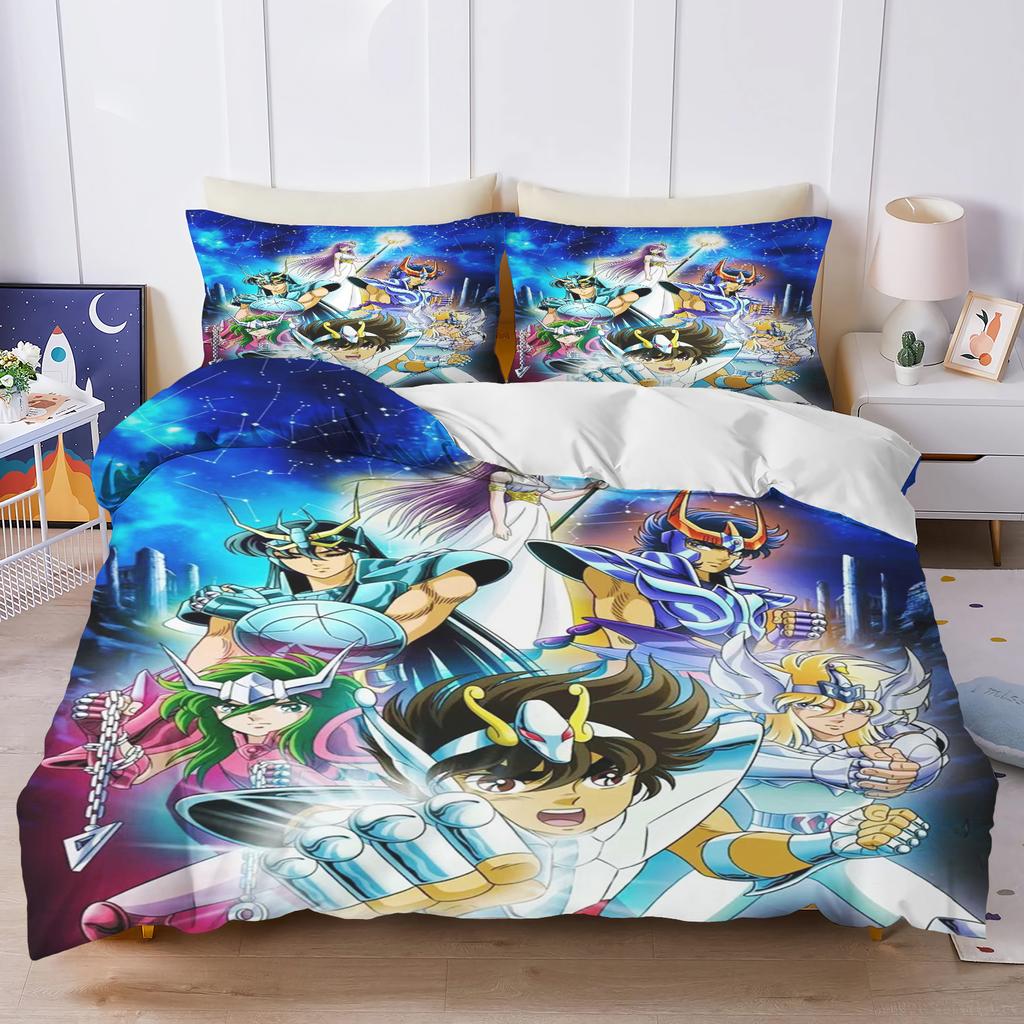 3D Печать Мультяшные Постельные Комплекты S-Saint Seiya Одеяло Покрывало Пододеяльник Наволочка Наборы из 2-3 предметов Украшение Спальни