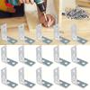 20Pcs Metal L-Shaped Angle Brackets - Right Angle Support Corner Braces with Screws for Furniture Shelves Wardrobe Table Chair Repair & Reinforcement