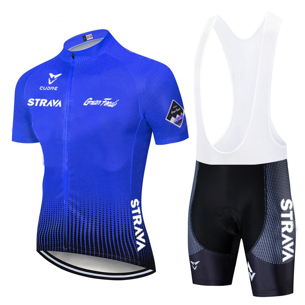 Летний велосипедный костюм STRAVA для мужчин, дышащий, отводящий пот, спортивная одежда для шоссейного велосипеда
