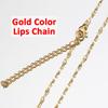 10pcs 5pcs Stainless Steel Lips Chain Necklace Chains for DIY Jewelry Making Findings Charms Chain with Lobster Clasps Wholesale