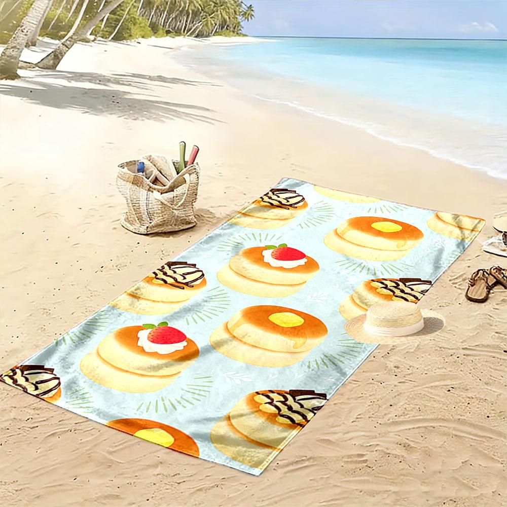 Cute Dessert-Themed Beach Towel Beach Towel Quick-drying for Travel Outdoor Sports Jogging Beach and Swimming