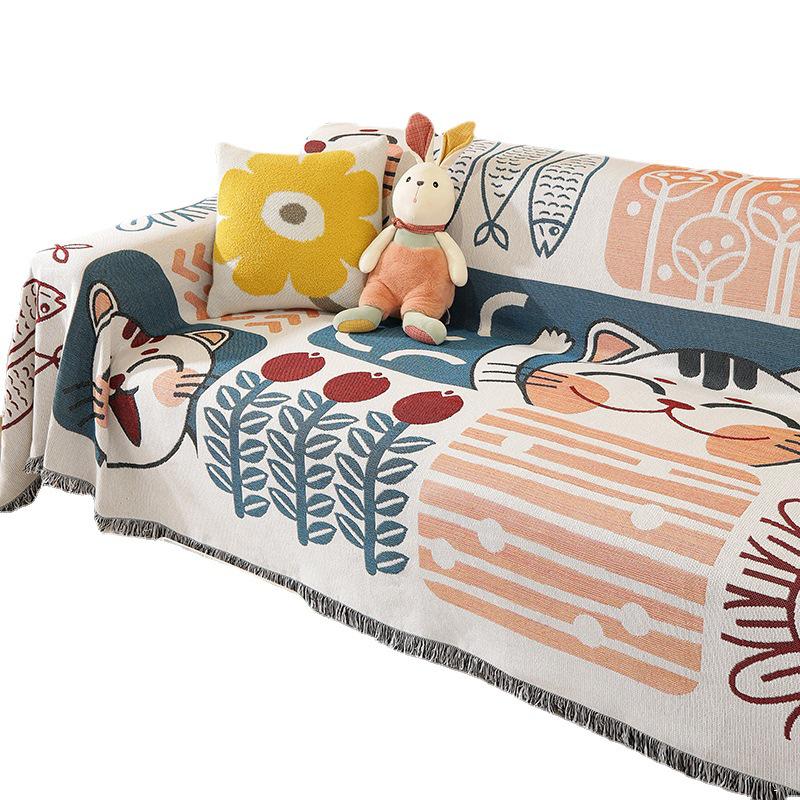 Универсальный чехол для дивана в скандинавском стиле - летнее одеяло на все времена года, подходит для одно- и трехместных диванов