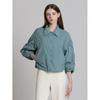 LeShop Women S Collar Crop Zip Up Jumper