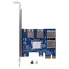 4 порта PCI-E тендер PCI-E 1x до 16x USB 3.0 кабель передачи данных 16X слотов n майнинг карта PCI-E адаптер для GPU майнера