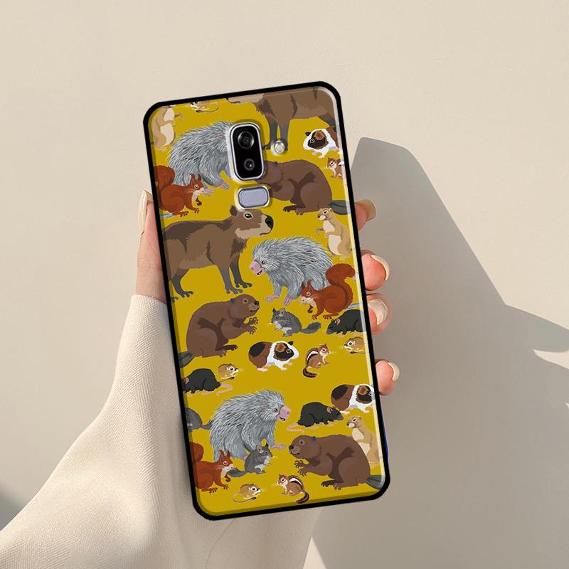 Чехол с милым животным капибарой для Samsung Galaxy J3 J5 J7 2017 A3 A5 J1 2016 J4 J6 Plus A6 A7 A8 A9 J8 2018 Coque