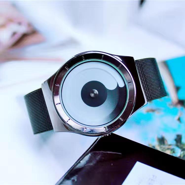 Инновационные мужские кварцевые часы Swirl без стрелок – Водонепроницаемые, Стильные и Идеальные для Студентов