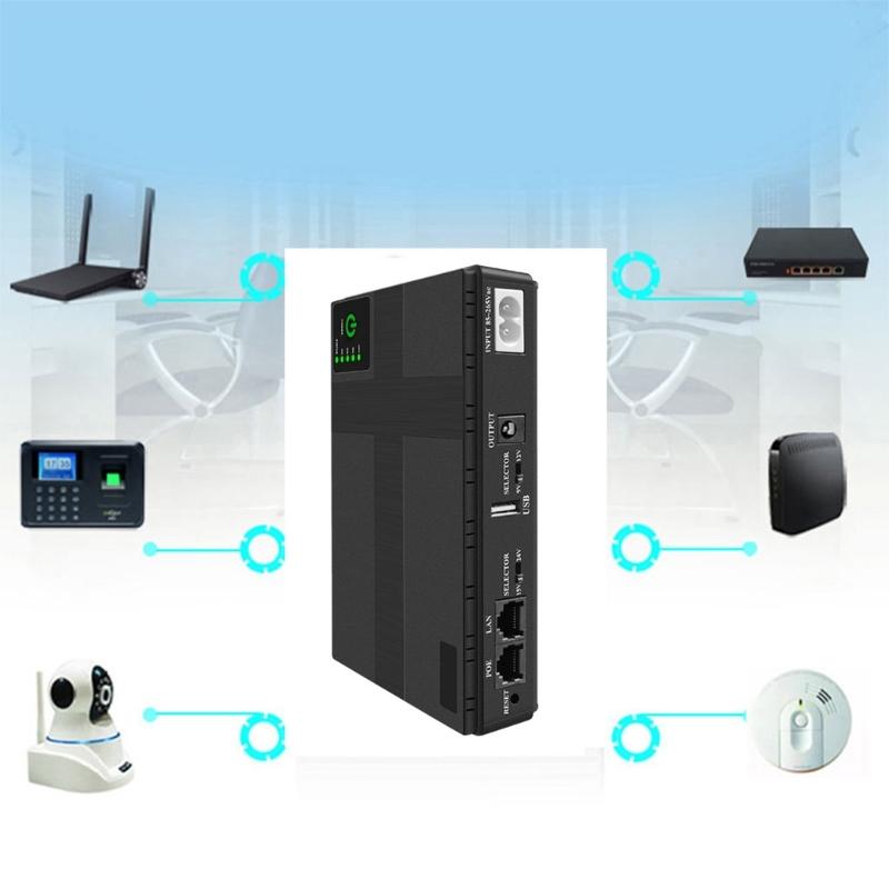 10400mAh UPS 5V 9V 12V Battery Backup Portable Uninterruptible Power Supply Unit for Wifi Router Attendance Machine