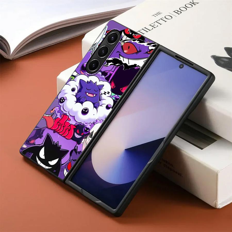 Hot Pokemon Gengar Case for Samsung Galaxy ZFold7 ZFold6 ZFold4 ZFold3 ZFold5 Z Fold 7 6 5 4 3 Back Phone Cover
