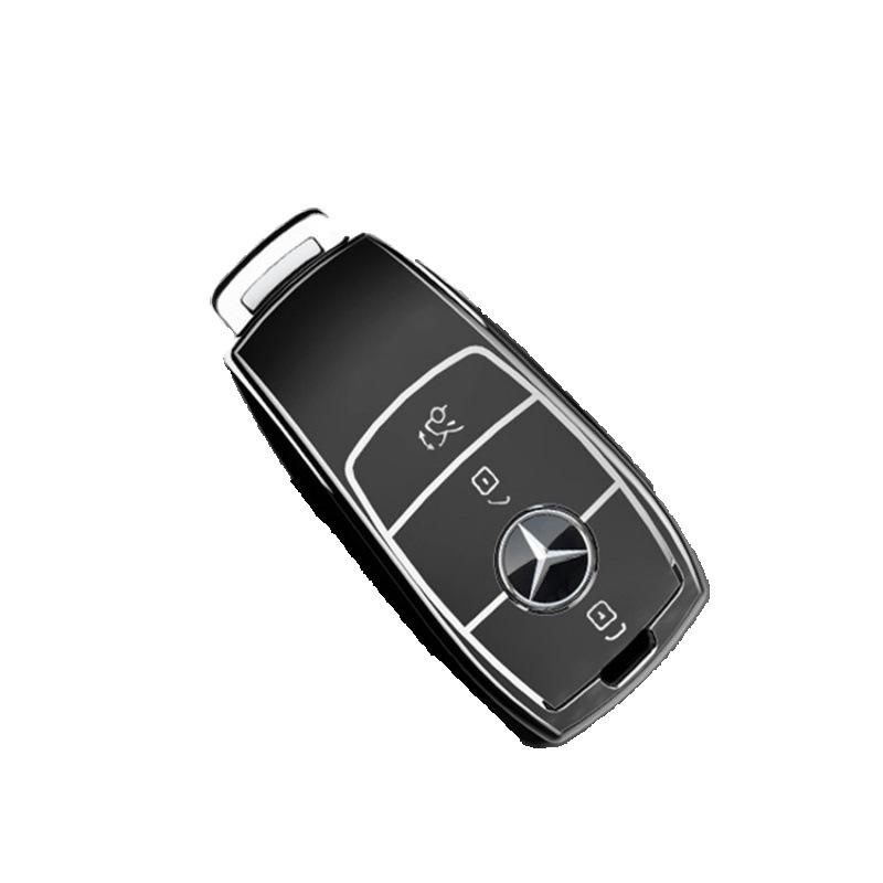 Чехол для ключа Mercedes-Benz E-Class 2016-2023, с пряжкой AMG E260L/E300L, Премиальный защитный чехол.